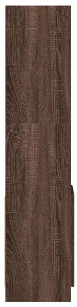 Barna tölgy színű szerelt fa magasszekrény 92 x 33 x 140 cm