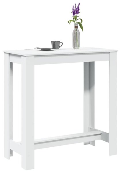 Fehér szerelt fa bárasztal 102 x 50 x 103,5 cm