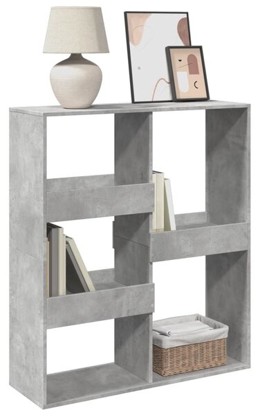 Betonszürke szerelt fa térelválasztó 100 x 33 x 115 cm