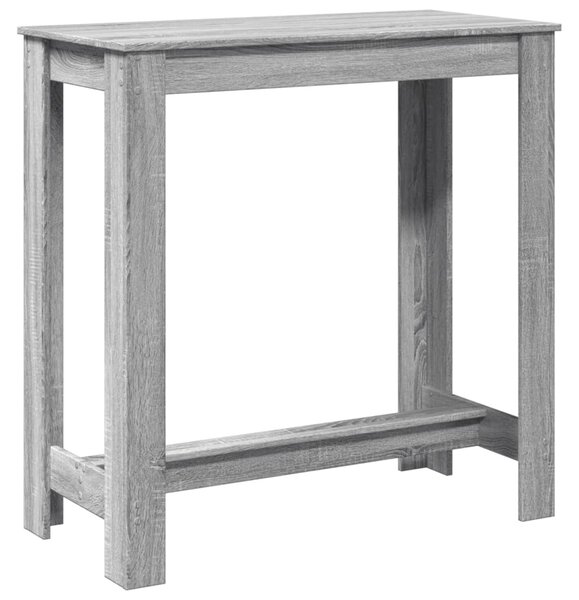 Szürke sonoma színű szerelt fa bárasztal 102 x 50 x 103,5 cm
