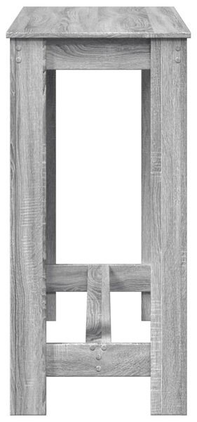 Szürke sonoma színű szerelt fa bárasztal 102 x 50 x 103,5 cm