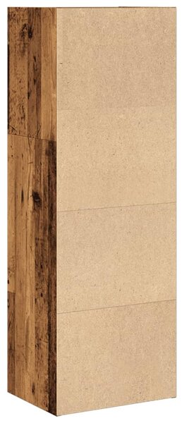Antik fa színű szerelt fa könyvespolc 40 x 30 x 114 cm