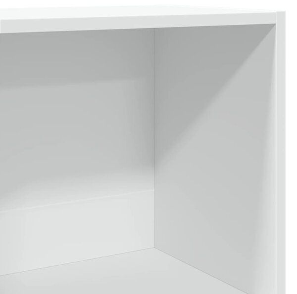 Fehér szerelt fa könyvespolc 40 x 30 x 152 cm
