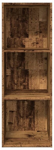 Antik fa színű szerelt fa könyvespolc 40 x 30 x 114 cm