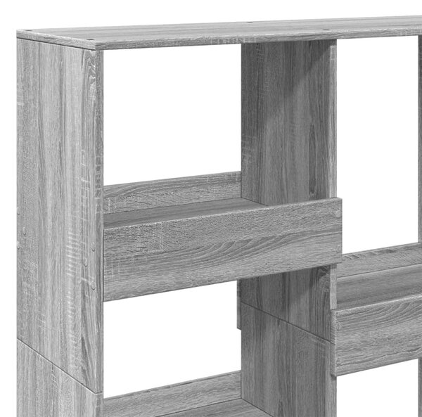 Szürke sonoma színű térelválasztó könyvszekrény 100x33x115 cm