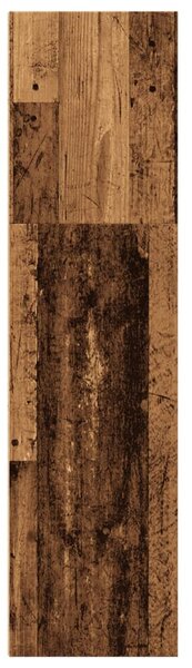 Antik fa színű szerelt fa könyvespolc 40 x 30 x 114 cm
