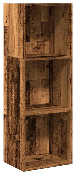 Antik fa színű szerelt fa könyvespolc 40 x 30 x 114 cm