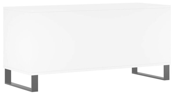 Fehér szerelt fa hanglemezszekrény 100 x 38 x 48 cm