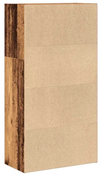 Antik fa színű szerelt fa könyvespolc 60 x 30 x 114 cm