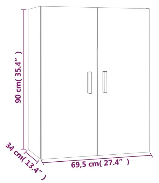 Faliszekrény Sonoma Tölgy - 70x34x90 cm
