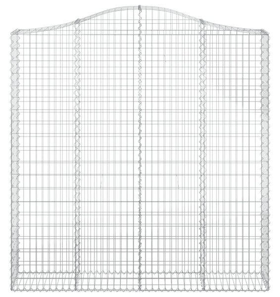 Íves horganyzott vas gabion kosár 200x30x200/220 cm