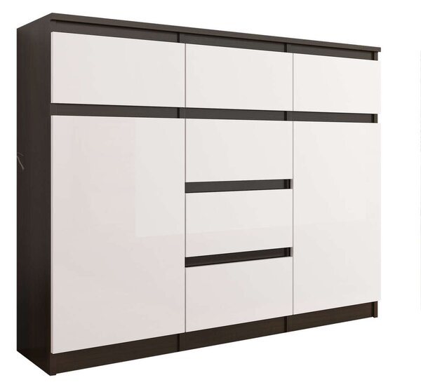 Komód 6 fiók 2 ajtó- S62-D wenge mix
