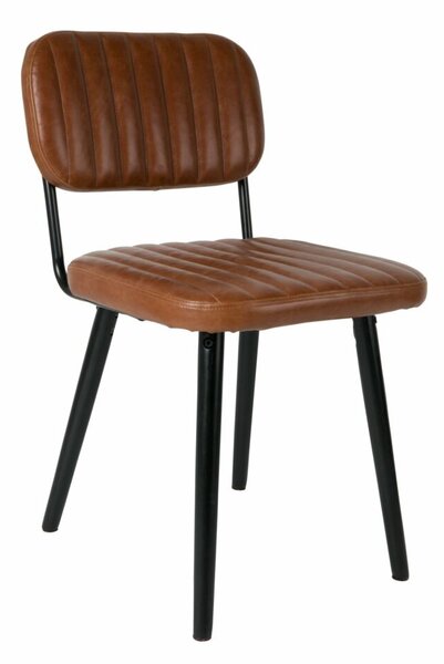 Jake worn design szék, barna textilbőr