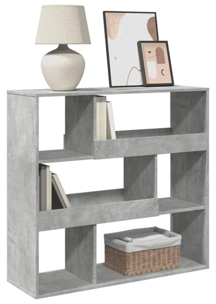 Betonszürke szerelt fa térelválasztó 100 x 33 x 94,5 cm