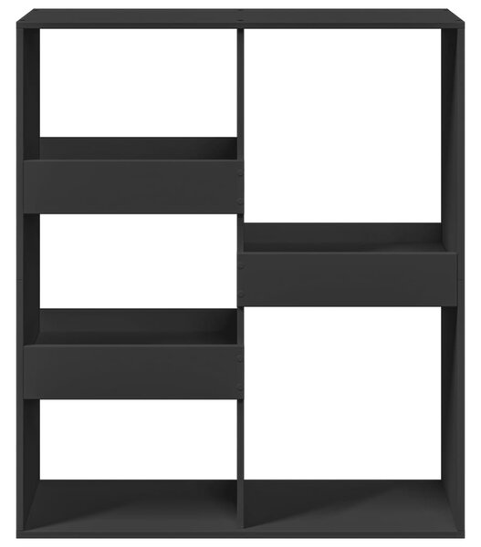 Fekete térelválasztó könyvszekrény 100 x 33 x 115 cm