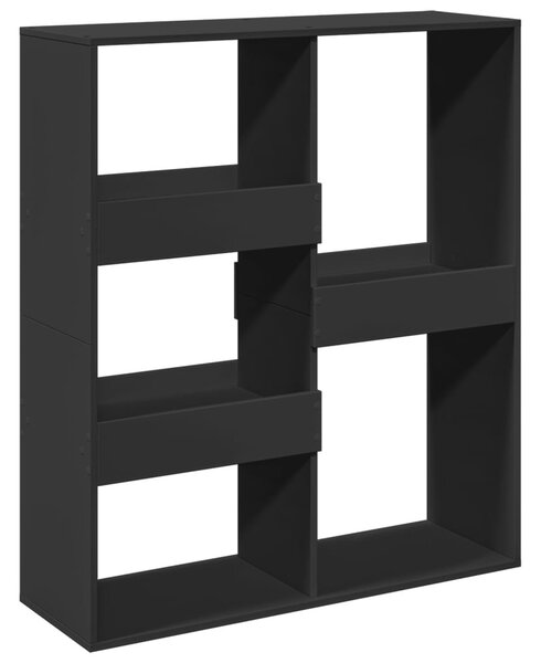 Fekete térelválasztó könyvszekrény 100 x 33 x 115 cm