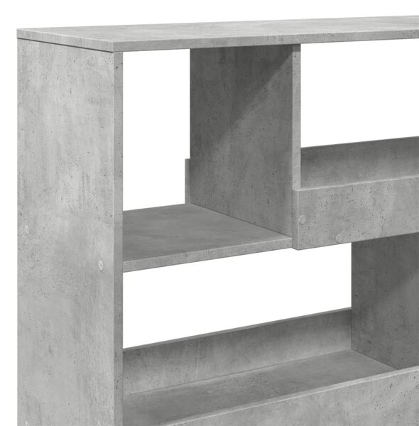 Betonszürke szerelt fa térelválasztó 100 x 33 x 94,5 cm