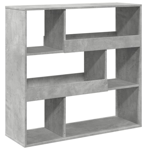 Betonszürke szerelt fa térelválasztó 100 x 33 x 94,5 cm