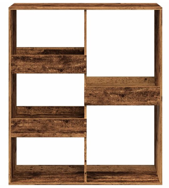 Antik fa színű szerelt fa térelválasztó 100 x 33 x 115 cm
