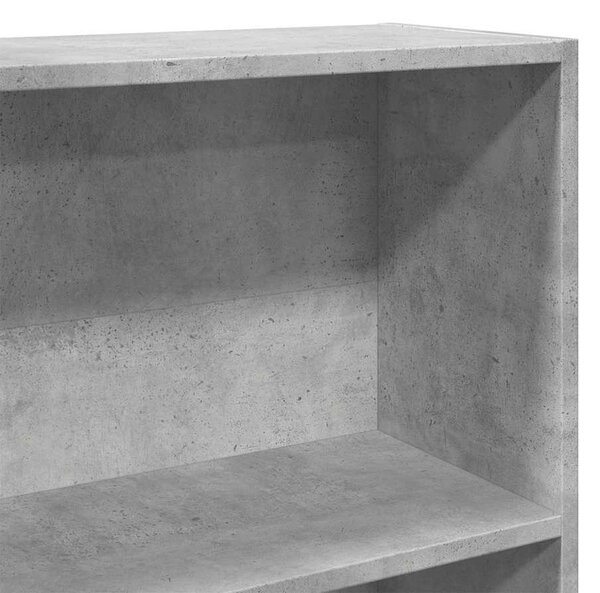 Betonszürke szerelt fa könyvszekrény 80 x 30 x 189 cm