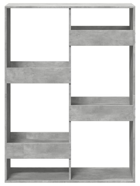 Betonszürke szerelt fa térelválasztó 100 x 33 x 135 cm