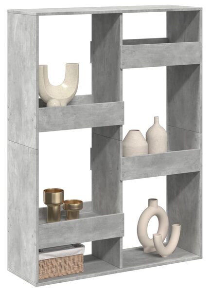 Betonszürke szerelt fa térelválasztó 100 x 33 x 135 cm