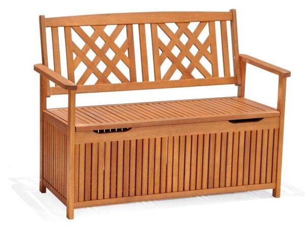 Kertész Pad - Eukaliptusz Fa - Tárolóval - 117.5cm