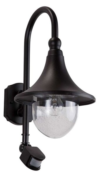 Lindby - Daphne Kültéri Fali Lámpa Érzékelővel Black - Lampemesteren