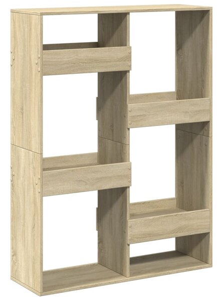 Sonoma tölgy színű szerelt fa könyvespolc 100 x 33 x 135 cm