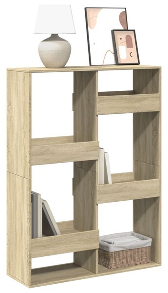 Sonoma tölgy színű szerelt fa könyvespolc 100 x 33 x 135 cm