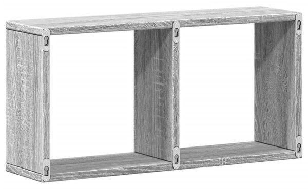 Szürke sonoma színű szerelt fa faliszekrény 60 x 16 x 30 cm