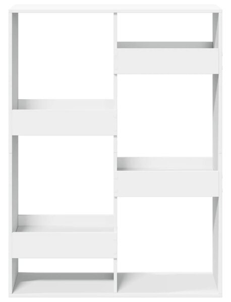 Fehér szerelt fa könyvespolc 100 x 33 x 135 cm