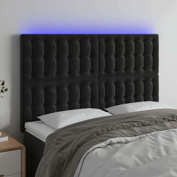 LED-es Fejtámla - Fekete Bársony - 144x128cm