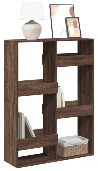 Barna tölgy színű szerelt fa könyvespolc 100 x 33 x 135 cm