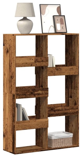 Antik fa színű szerelt fa könyvespolc 100 x 33 x 155,5 cm