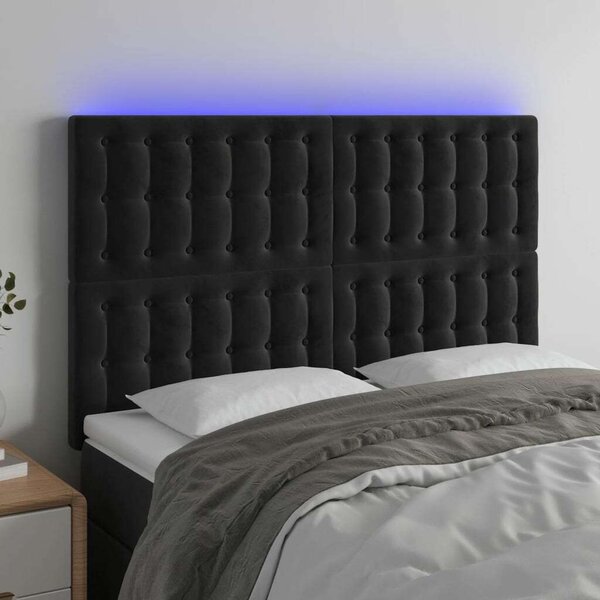 LED-es Fejtámla - Fekete Bársony - 144x128cm