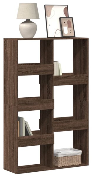 Barna tölgy színű szerelt fa könyvszekrény 100 x 33 x 155,5 cm