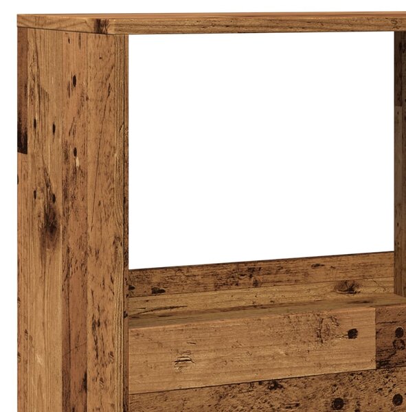 Antik fa színű szerelt fa könyvespolc 100 x 33 x 155,5 cm