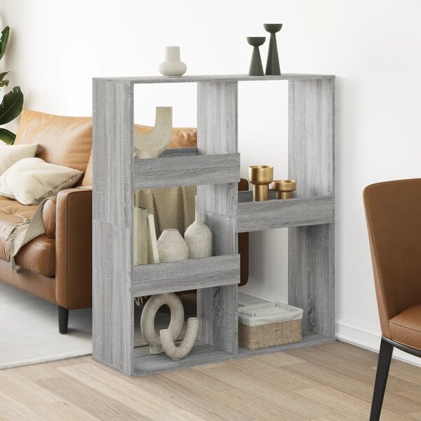 VidaXL szürke sonoma színű szerelt fa térelválasztó 100x33x115 cm