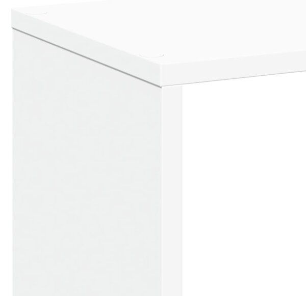 Fehér szerelt fa térelválasztó könyvespolc 67 x 25 x 161,5 cm