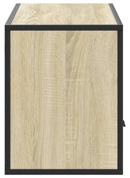 Sonoma tölgy színű szerelt fa és fém TV-szekrény 100x31x39,5 cm