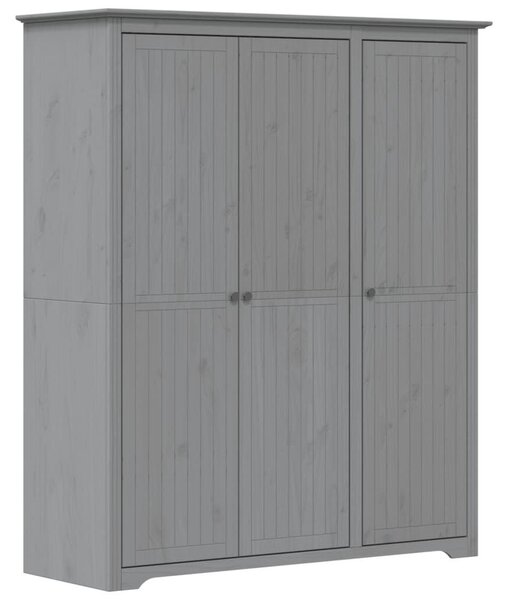 VidaXL BODO szürke tömör fenyőfa ruhásszekrény 151,5x52x176,5 cm
