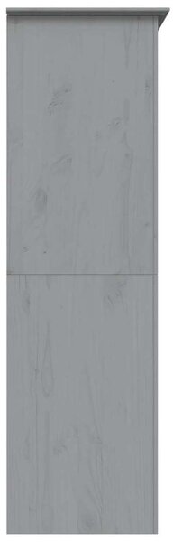 VidaXL BODO szürke tömör fenyőfa ruhásszekrény 151,5x52x176,5 cm