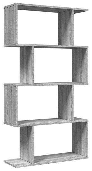 4 szintes szürke sonoma fa elválasztó könyvespolc 70x24x129 cm