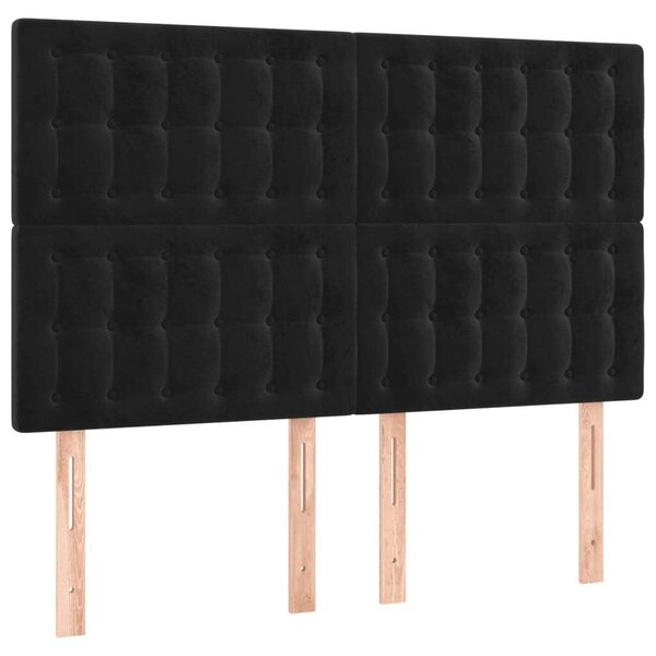 VIDAXL - Bársony Ágy LED Világítással - 140x190 cm