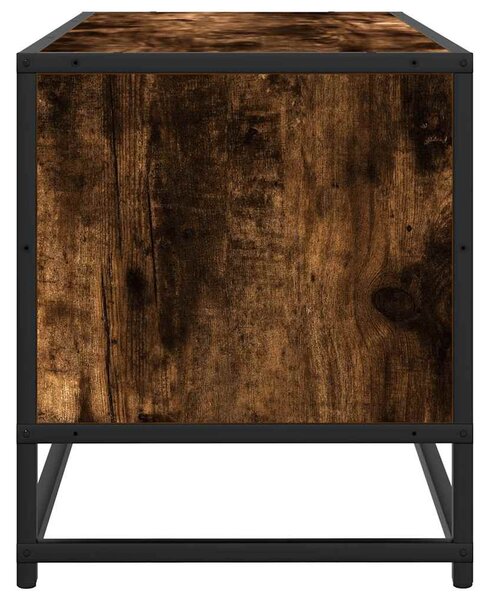 Füstös tölgy színű szerelt fa és fém TV-szekrény 80x34,5x40 cm