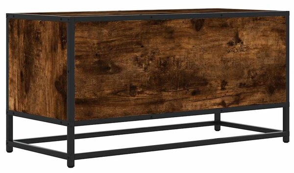 Füstös tölgy színű szerelt fa és fém TV-szekrény 80x34,5x40 cm