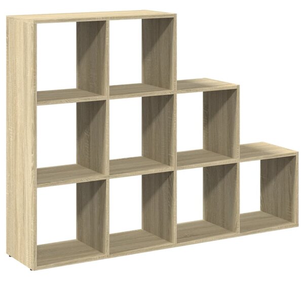 3 szintes sonoma tölgy elválasztó könyvespolc 137,5x29x103,5 cm