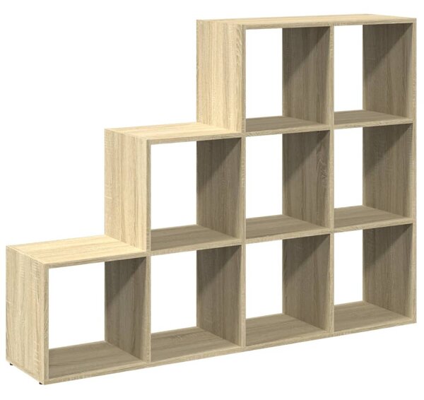 3 szintes sonoma tölgy elválasztó könyvespolc 137,5x29x103,5 cm
