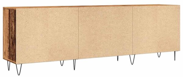 Antik fa színű szerelt fa TV-szekrény 150 x 30 x 50 cm